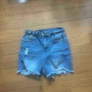 Blue jean shorts